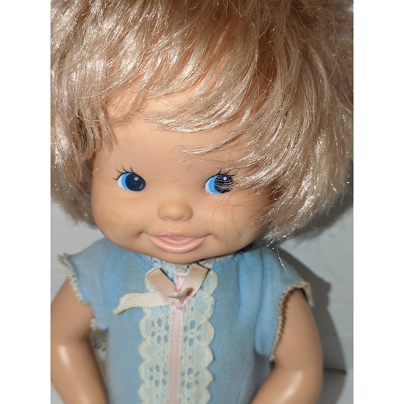 Vintage 1981 15" Vinyl Bye Bye Diapers Doll Mattel Pull String Claps her Hands - Picture 2 of 5